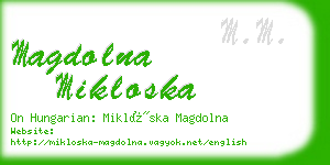 magdolna mikloska business card